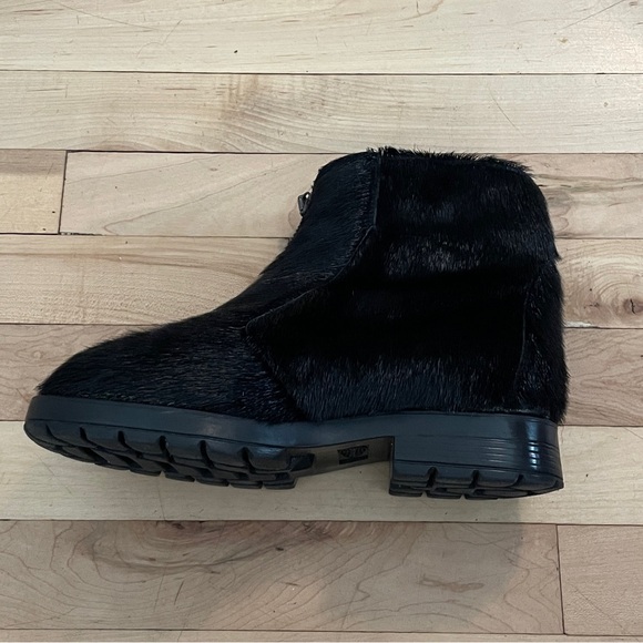 Vtg Pajar Black Seal Skin Genuine Shearling Lining Zip Ankle Boots - Sz 6.5 - Picture 6 of 14